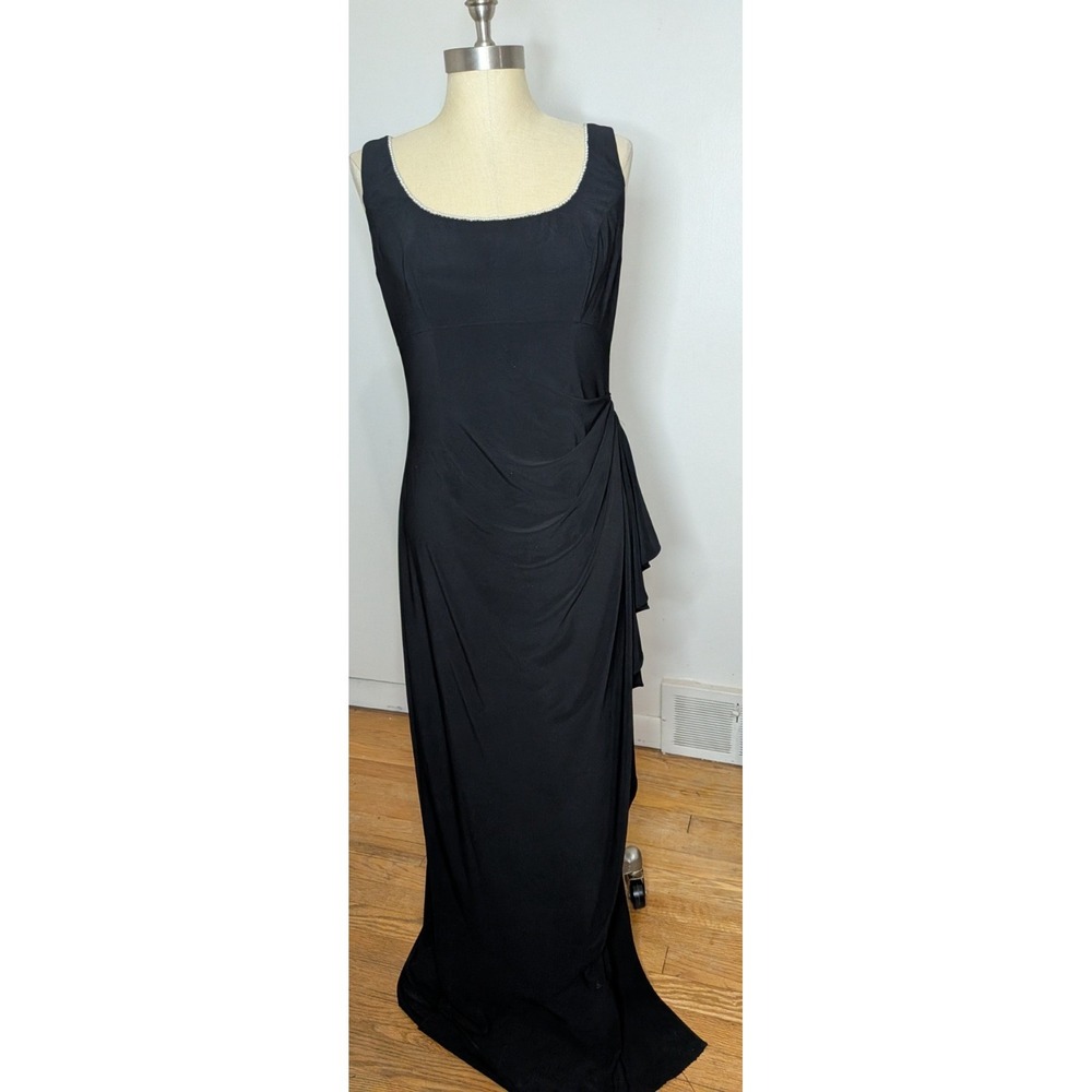 Alex Evenings Size 6 Formal Maxi Dress Cascade Ruffle Ruching Prom Party Wedding